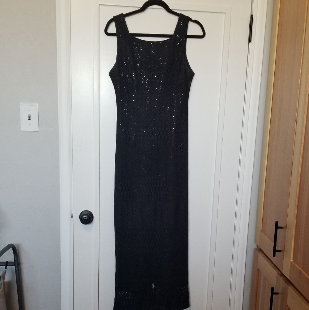Molly Malloy black sequin dress